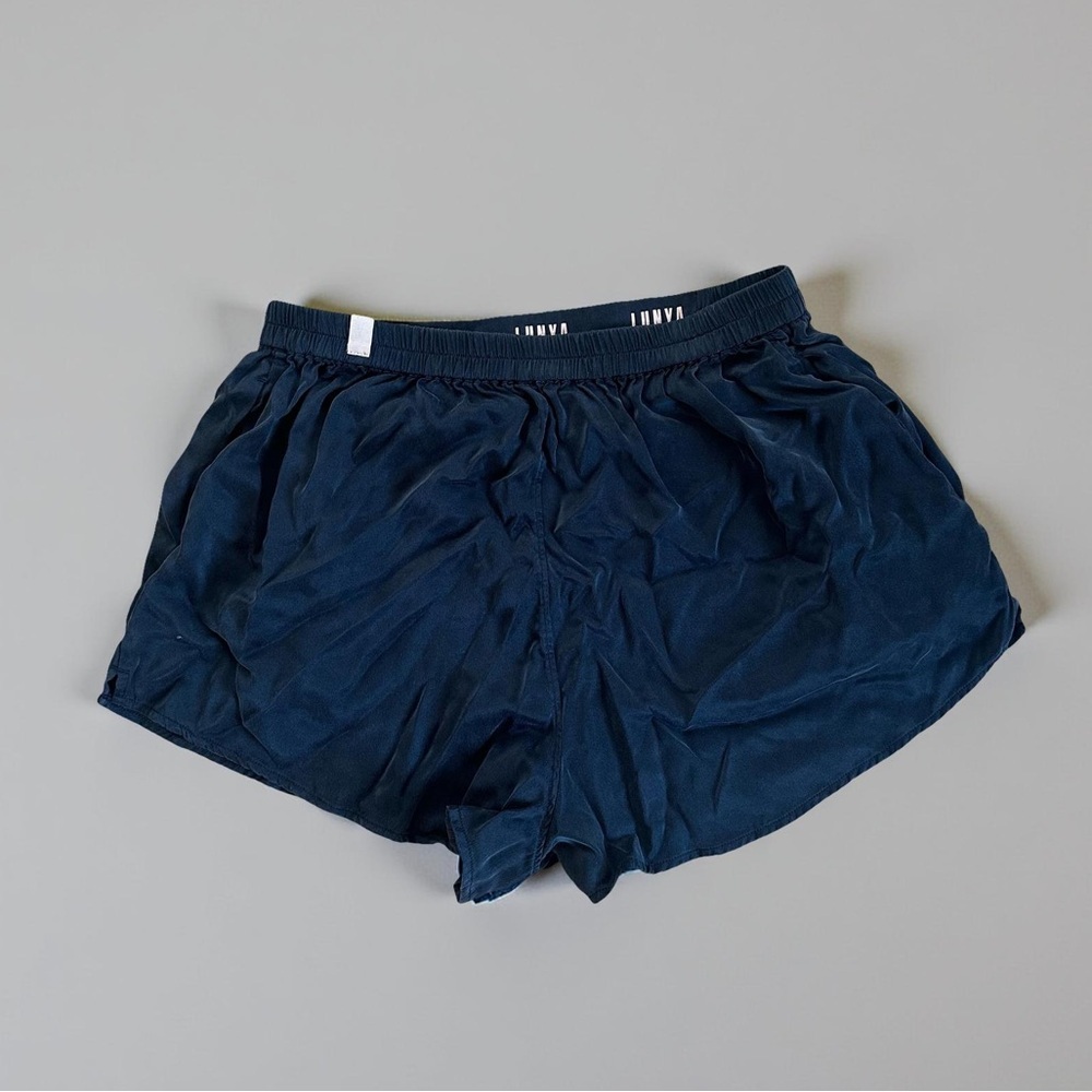 Lunya Black Washable 100% Silk Sleep Lounge Shorts - Picture 7 of 9